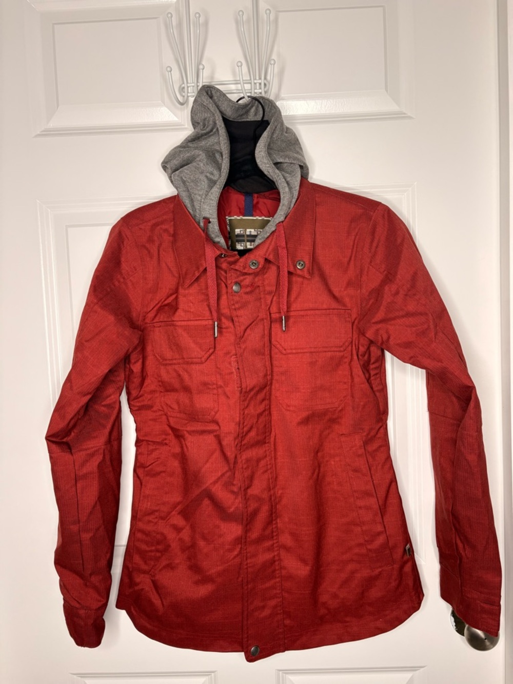 Burton DRYRIDE Snowboard Ski Jacket Red Hooded Small